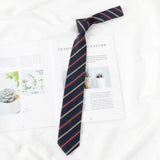 Momentlover -  Japanese College Style DK Uniform Hand Tie Fashion High Street Shirt Simple Striped Bow Ties Students Top Clothes Accessories
