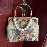 Momentlover Pine Needles and Rainbow Roses Cottagecore Princesscore Fairycore Coquette Kawaii Bag