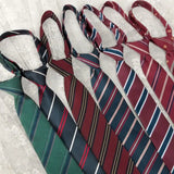 Momentlover -  Japanese College Style DK Uniform Hand Tie Fashion High Street Shirt Simple Striped Bow Ties Students Top Clothes Accessories