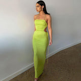 Black Friday Sales Ins Summer Elegant Bandage Black Spaghetti Strap Maxi Dress Cutout Club Party Outfits For Women Prom Dresses Casual