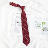 Momentlover -  Japanese College Style DK Uniform Hand Tie Fashion High Street Shirt Simple Striped Bow Ties Students Top Clothes Accessories