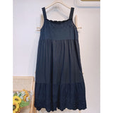 Autumn Sweet Princess Dress Women Solid Color Cotton Lace Embroidery Mid Length Embroidery Dress Delicate Ruffles Dress K056