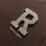 Momentlover Vintage Flocked Letter Fake Two Patchwork Hoodie Pullover Harajuku Sweatshirts Men Hip Hop Streetwear Loose Casual Tops