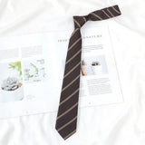Momentlover -  Japanese College Style DK Uniform Hand Tie Fashion High Street Shirt Simple Striped Bow Ties Students Top Clothes Accessories