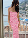 vmtvr Cottagecore Fairy Floral Sexy Backless Maxi Dress Women Summer Party Club Slip Sundresses Outfits Clothes Vestido