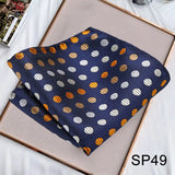 Momentlover Business Neck Scarf Men's Retro Scarf Men's Printing Scarf Small Square Men's Fall Suit Shirt Luxury Scarf Hiphop Men's Scarf