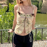 Momentlover Venetian Rose Cottagecore Fairycore Princesscore Coquette Kawaii Corset Top