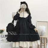 Halloween Gothic Retro Girls Lolita Lace Tea Party Dress Anime Cosplay Women Princess Long Sleeve Dresses Japanese Op Kawaii Sweet Costume