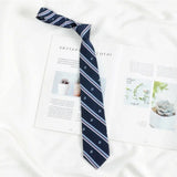 Momentlover -  Japanese College Style DK Uniform Hand Tie Fashion High Street Shirt Simple Striped Bow Ties Students Top Clothes Accessories