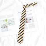 Momentlover -  Japanese College Style DK Uniform Hand Tie Fashion High Street Shirt Simple Striped Bow Ties Students Top Clothes Accessories