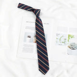 Momentlover -  Japanese College Style DK Uniform Hand Tie Fashion High Street Shirt Simple Striped Bow Ties Students Top Clothes Accessories