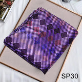 Momentlover Contrast Stripes Business Neck Scarf Men's Retro Printing Scarf Small Square Men's Fall Suit Shirt Luxury Scarf Hiphop Scarf