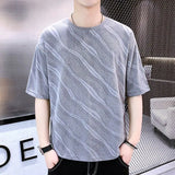 Momentlover  -  Fashion Solid Color Loose Korean T-Shirt Men's Clothing Summer New Casual Pullovers Tops Short Sleeve All-match Tee Shirt