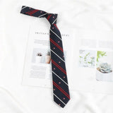 Momentlover -  Japanese College Style DK Uniform Hand Tie Fashion High Street Shirt Simple Striped Bow Ties Students Top Clothes Accessories