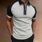 Momentlover  Men's Polo Shirts Short Sleeve T-Shirts Contrast New Summer Streetwear Casual Fashion Business Tops S-3XL