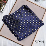 Momentlover Contrast Stripes Business Neck Scarf Men's Retro Printing Scarf Small Square Men's Fall Suit Shirt Luxury Scarf Hiphop Scarf