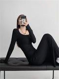 Women Spring Autumn Style Long Sleeve low cut Collar Mermaid Sexy Dress Vestidos SS157