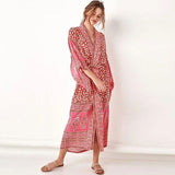 Floral Printed Front Open Summer Women Beach Wear Wrap Dress Chiffon Tunic Sexy Sarongs Robe De Plage Pareo Q751