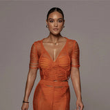 Women Dress Sets Sexy Hollow Out Knitted Two Piece Sets  Summer Short Sleeve Cropped Tops with Tassel Long Skirts Y2K Suits