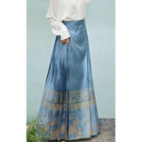 Women Hanfu Suit Embroider Flower Top&skirt New Chinese Style Dress Improved Horse-Face Skirt Summer New Qipao Vintage Vestidos
