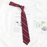 Momentlover -  Japanese College Style DK Uniform Hand Tie Fashion High Street Shirt Simple Striped Bow Ties Students Top Clothes Accessories