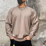 Momentlover  -  Trend Solid Men's Sweatshirts Fashion Spring Autumn Long Sleeve Round Neck Hoodie Pullover Streetwear Fashion Casual Loose Tops