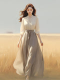 themeisles French Light Luxury Shirt Dress Set  Autumn New Elegant Fashion Long Sleeve High Waist Lace-up Casual Chic Female Clothing