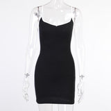 Woman Spring Summer Style Bodycon Dress Female Sexy Spaghetti Strap Mini Sheath Dress Vestidos SS093