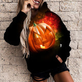 Halloween Hoodies Cool Cartoon Pumpkin 3D Print Pullover Sweatshirt Party Dress For Women And Children Tracksuit Winter Wear
