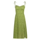 Women Summer Style Dress Lady Casual Spaghetti Strap Sleeveless Flower Printed A-Line Dress Vestidos SS250