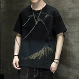 Momentlover  -  Fashion Printed O-Neck Short Sleeve T-Shirt Men's Clothing Summer New Oversized Casual Pullovers All-match Tee Shirt