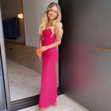 Hollow Split Sexy Bodycon Midi Dress Women New Summer Beach V Neck Backless Sundress Rose Party Evening Elegant Dresses Birthday