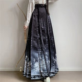 Hanfu Skirt Chinese Style Costume Mamianqun Ming Dynasty Weaving Gold Or Printing Horse Face Skirt Chinese Dress Original