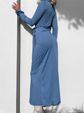 Elegant Women Long Sleeve Shirt Dress Solid Casual Buttons Up Party Dress Beach Cocktail Club Vestido Streetwear