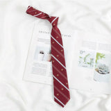 Momentlover -  Japanese College Style DK Uniform Hand Tie Fashion High Street Shirt Simple Striped Bow Ties Students Top Clothes Accessories