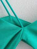 Women Satin Dress  Summer Sleeveless Backless Cutout Chic Side Slit Skinny Long Dress Sexy Nightclub Club Clothing