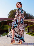 Solid Plus Size Long Kaftan Casual V-Neck Robe Summer Batwing Sleeve Woman Clothing Side Split Beachwear Maxi Dress Q1383