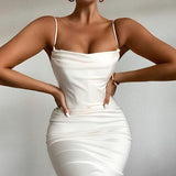 Woman Spring Summer Style Bodycon Dress Female Sexy Sleeveless Spaghetti Strap Sheath Dress Vestidos SS090