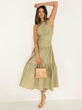 Red Boho Asymmetrical Solid Color Sexy One Shoulder Straped Bodycon Midi Dress Women Casual Summer Party Slip Dresses A1233