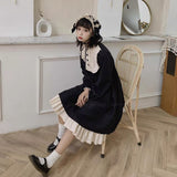 Halloween Gothic Retro Girls Lolita Lace Tea Party Dress Anime Cosplay Women Princess Long Sleeve Dresses Japanese Op Kawaii Sweet Costume