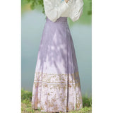 Women Hanfu Suit Embroider Flower Top&skirt New Chinese Style Dress Improved Horse-Face Skirt Summer New Qipao Vintage Vestidos