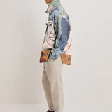 Momentlover Eyes Print Hipster Men Jackets Turn-down Collar Shirts Spring Autumn Fashion Cardigan Tops Casual Streetwear England Style