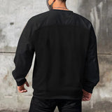 Momentlover  -  Trend Solid Men's Sweatshirts Fashion Spring Autumn Long Sleeve Round Neck Hoodie Pullover Streetwear Fashion Casual Loose Tops
