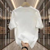Momentlover  -  Men Pure Cotton Comfortable Y2k Tops Personality Short Sleeve Smooth Shirts And Blouses Oversized T-Shirt Gym Clothing Fashion