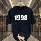 Momentlover  -  Men Pure Cotton Comfortable Y2k Tops Personality Short Sleeve Smooth Shirts And Blouses Oversized T-Shirt Gym Clothing Fashion