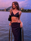 Fashion Elegant Sexy Two Piece Sets Womens Outifits Matching Sets Club Party Chain Dresses Set Rave Festival Chic