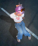 Y2K Letter Print Summer Emo Girl Crop Tops Baby Tee Slim 2000S Fairy Grunge Streetwear Harajuku Goth Cute Short Sleeve T-Shirts