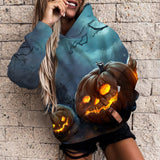 Halloween Hoodies Cool Cartoon Pumpkin 3D Print Pullover Sweatshirt Party Dress For Women And Children Tracksuit Winter Wear