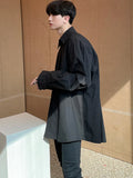 Momentlover  -  Long Men's Sleeve Turn down Neck Shirt Simple Spring New Solid Color Korean Loose Casual Spring Fashion Versatile 2A1202