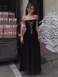 - Off the shoulder long dress    GEU1355